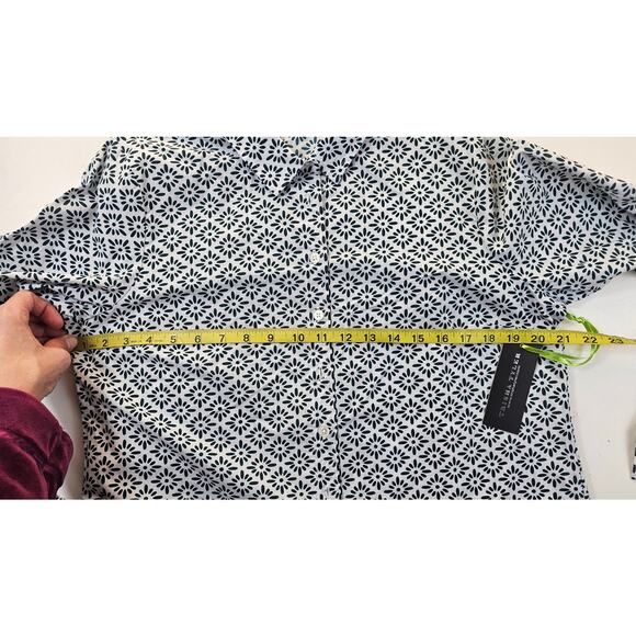 NWT Trisha Tyler floral print back pleat business casual career button up L NEW - Picture 8 of 8